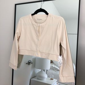 WEWOREWHAT CROPPED CREAM SWEATER 🫶🏼